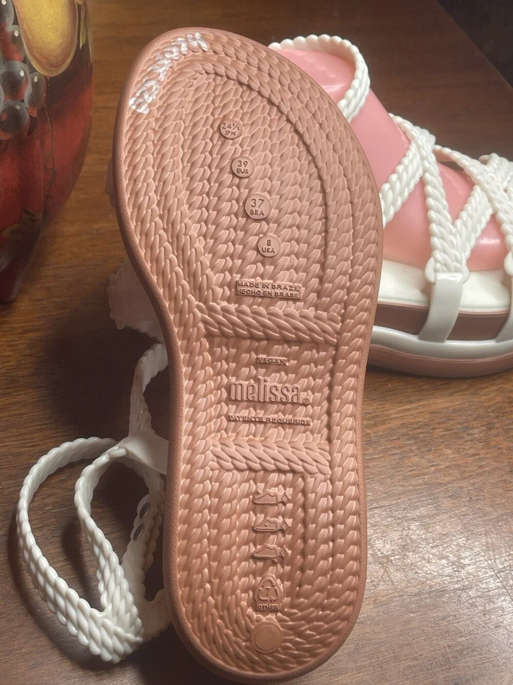 Melissa NEW Anthropologie Buzios Braided Platform Ivory Ankle Strap Strappy Sz 8